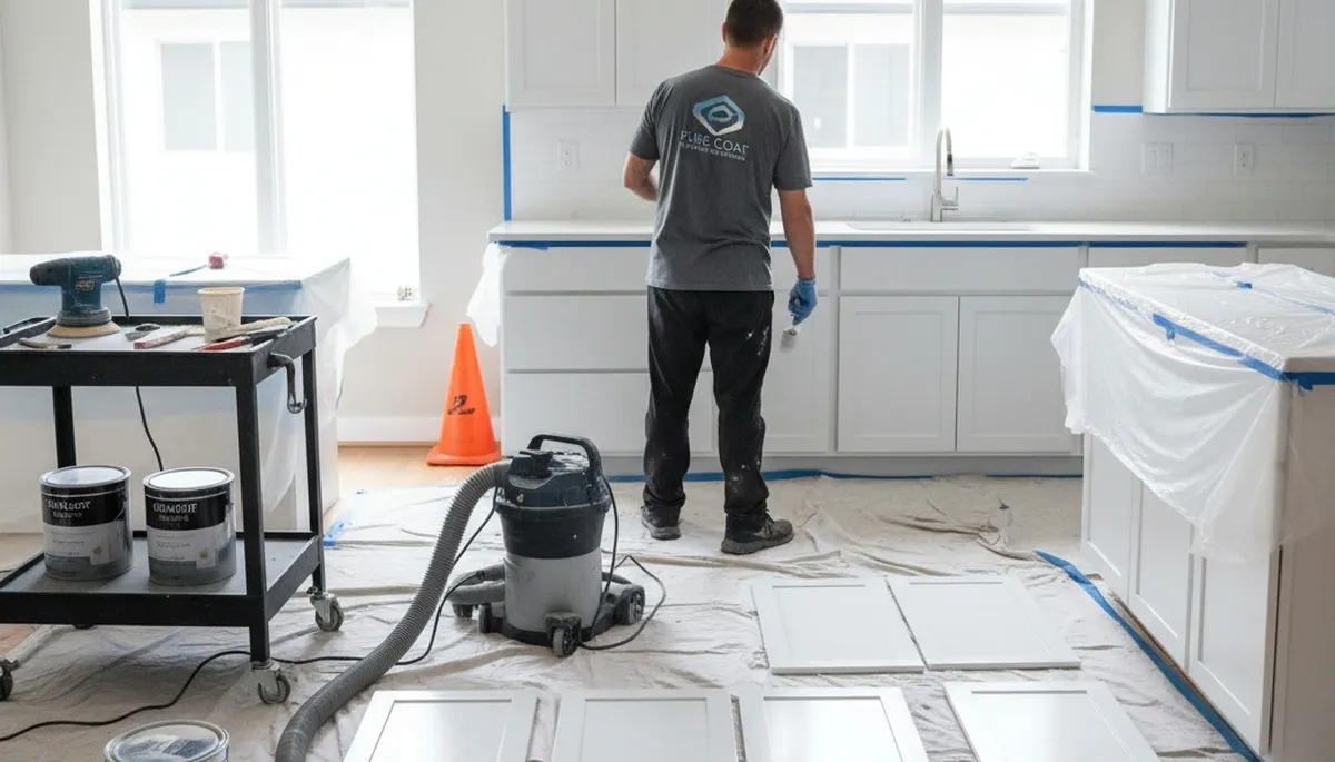 Professional cabinet painting in Chattanooga TN kitchen by expert house painters