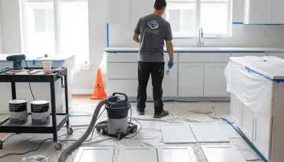 Professional cabinet painting in Chattanooga TN kitchen by expert house painters