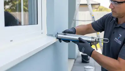 Professional caulking and sealing on Chattanooga TN home exterior to prevent moisture damage