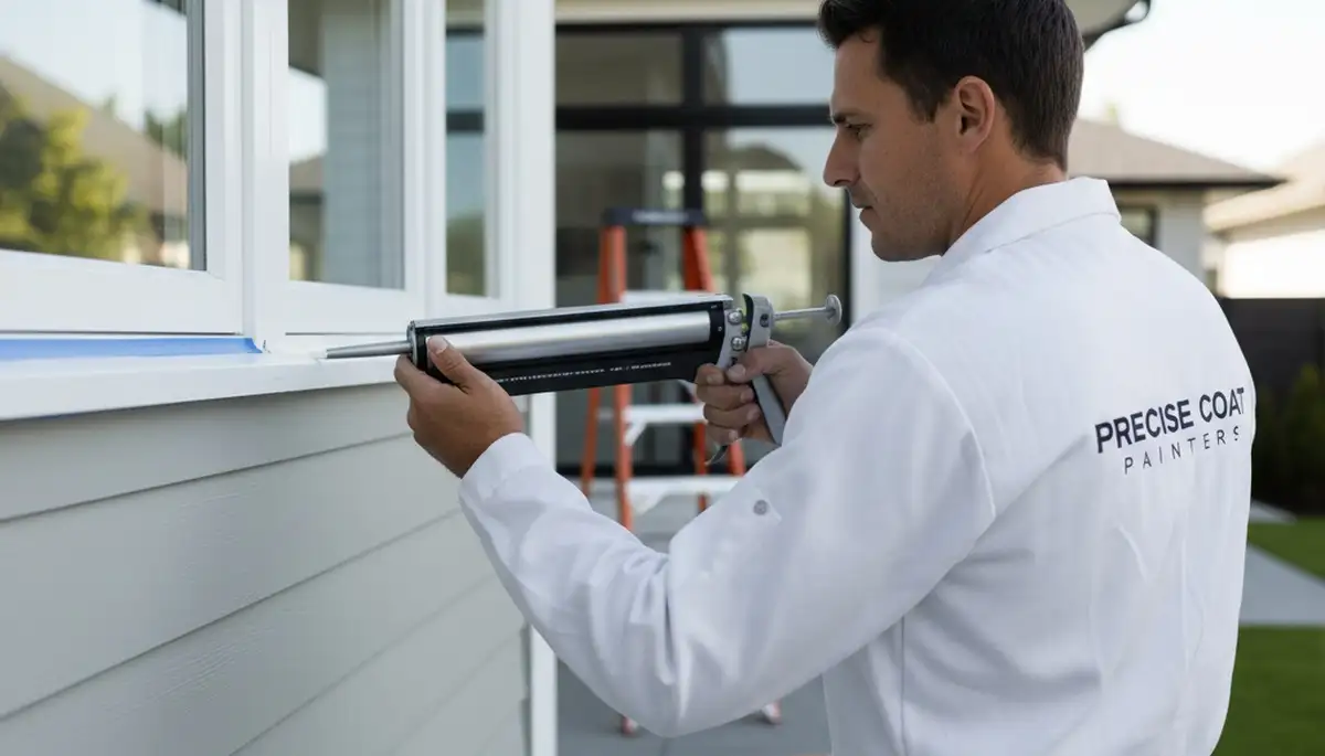 Professional caulking and sealing on Chattanooga TN home exterior preventing moisture damage