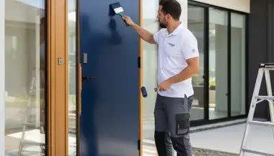 Professional door painting service in Chattanooga, TN enhancing home curb appeal and weather protection