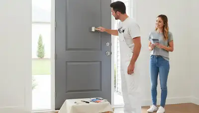 Professional door painting service in Chattanooga, TN by expert house painters