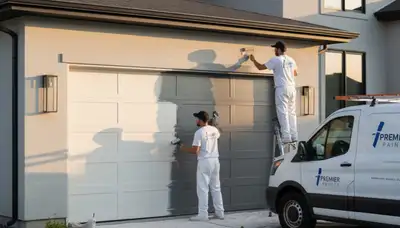 Professional garage door painting in Chattanooga TN enhancing curb appeal and weather durability