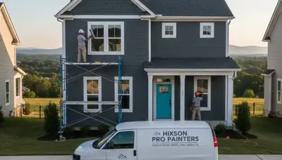 Professional house painters improving home exterior in Chattanooga, TN