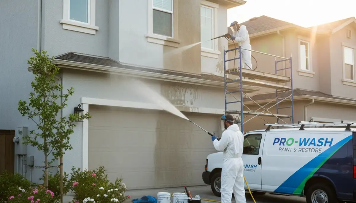 Professional pressure cleaning team restoring home siding in Chattanooga, TN